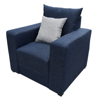 Sillon El Bazar Store Miami Lino Azul marino 1 Plaza, Modular, Moderno, Sala
