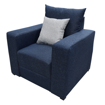 Sala Modular 3-2-1 El Bazar Store Miami Azul marino, Sofa, Love seat y sillon