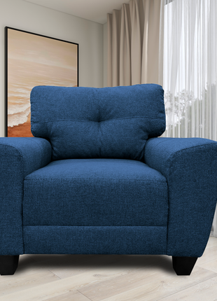 Sillon El Bazar Store Sidney Lino Azul marino 1 plaza, Modular, Moderno, Sala