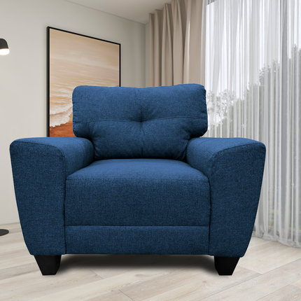 Sillon El Bazar Store Sidney Lino Azul marino 1 plaza, Modular, Moderno, Sala