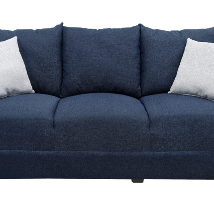 Sofa El Bazar Store Miami Lino azul marino 3 Plazas, Modular, Moderno, Sala