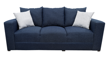 Sofa El Bazar Store Miami Lino azul marino 3 Plazas, Modular, Moderno, Sala