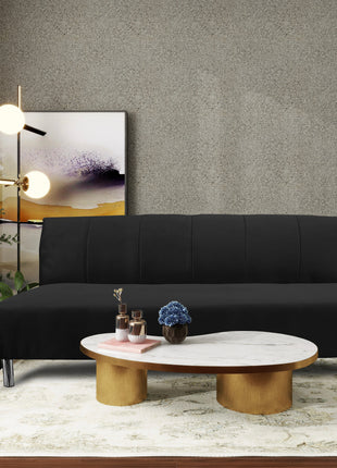 Sofa Cama Reclinable El Bazar Store Miami Negro terciopelo, Futon 3 posiciones, Sala, Love Seat