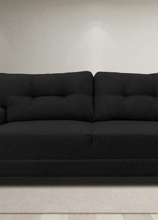 Sala Modular 3-2-1 El Bazar Store Sidney Gris Negro, Sofa, Love seat y sillon
