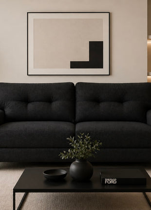 Sala Modular 3-2 El Bazar Store Sidney Lino nacional Negro Sofá Love seat