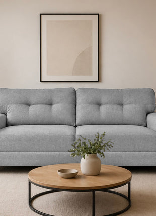 Sala Modular 3-2 El Bazar Store Sidney Lino nacional Gris Plata Sofá Love seat