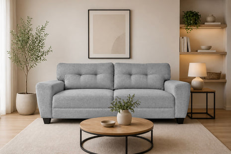 Sala Modular 3-2 El Bazar Store Sidney Lino nacional Gris Plata Sofá Love seat