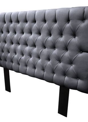 Cabecera Capitonada Soho Gris Oxford - Individual, Matrimonial, Queen, King Size, El Bazar Store