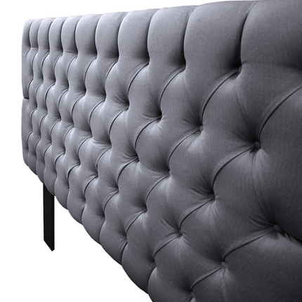 Cabecera Capitonada Soho Gris Oxford - Individual, Matrimonial, Queen, King Size, El Bazar Store