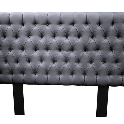 Cabecera Capitonada Soho Gris Oxford - Individual, Matrimonial, Queen, King Size, El Bazar Store