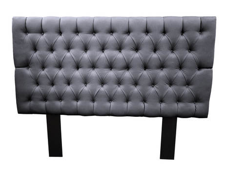 Cabecera Capitonada Soho Gris Oxford - Individual, Matrimonial, Queen, King Size, El Bazar Store