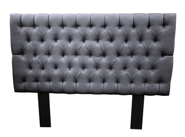 Cabecera Capitonada Soho Gris Oxford - Individual, Matrimonial, Queen, King Size, El Bazar Store