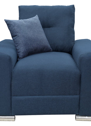 Sala Modular 3-2-1 El Bazar Store Suecia Azul Marino, Sofa, Love seat y sillon