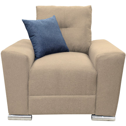 Sillon El Bazar Store Suecia Lino Beige 1 plaza, Modular, Moderno, Sala
