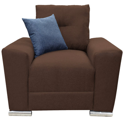 Sillon El Bazar Store Suecia Lino Chocolate 1 plaza, Modular, Moderno, Sala