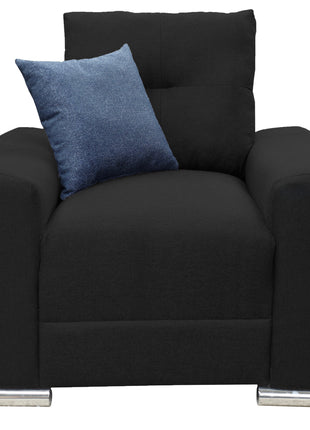 Sala Modular 3-2-1 El Bazar Store Suecia Negro, Sofa, Love seat y sillon