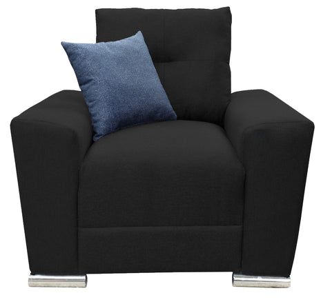 Sillon El Bazar Store Suecia Lino Negro 1 plaza, Modular, Moderno, Sala