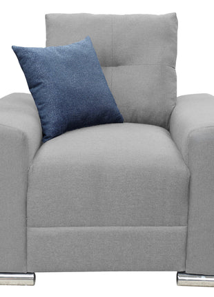 Sala Modular 3-2-1 El Bazar Store Suecia Gris plata, Sofa, Love seat y sillon