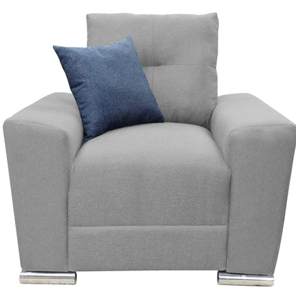 Sillon El Bazar Store Suecia Lino Gris plata 1 plaza, Modular, Moderno, Sala