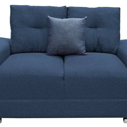 Love seat El Bazar Store Suecia Lino Azul marino 2 plazas, Modular, Moderno, Sala, Sofa