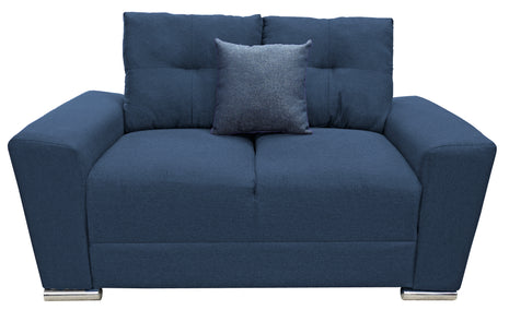 Love seat El Bazar Store Suecia Lino Azul marino 2 plazas, Modular, Moderno, Sala, Sofa