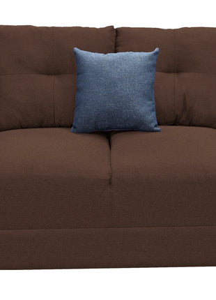 Love seat El Bazar Store Suecia Lino Chocolate 2 plazas, Modular, Moderno, Sala, Sofa