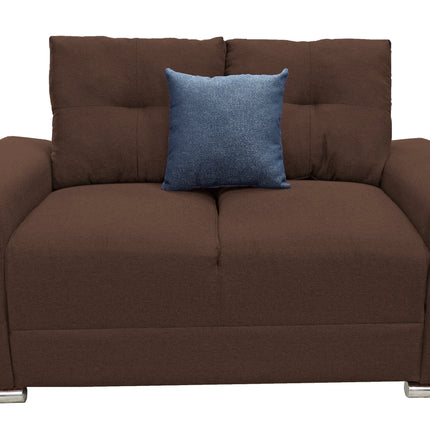 Love seat El Bazar Store Suecia Lino Chocolate 2 plazas, Modular, Moderno, Sala, Sofa