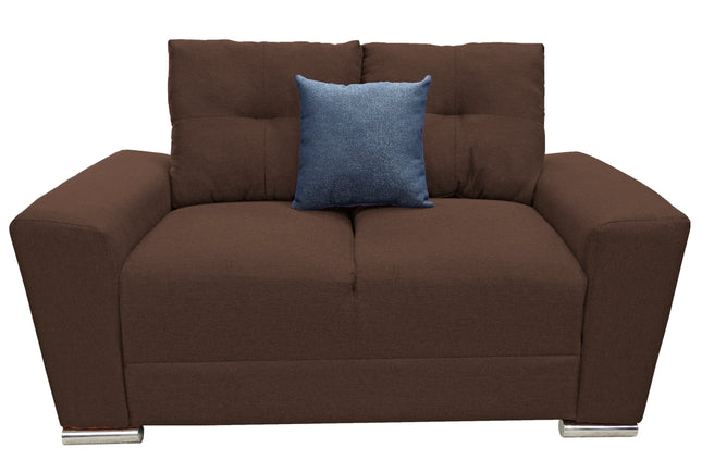 Love seat El Bazar Store Suecia Lino Chocolate 2 plazas, Modular, Moderno, Sala, Sofa