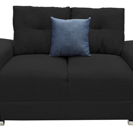 Sala Modular 3-2-1 El Bazar Store Suecia Negro, Sofa, Love seat y sillon