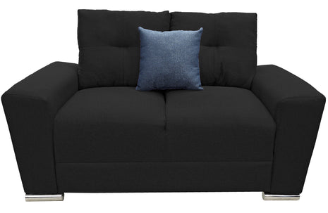 Love seat El Bazar Store Suecia Lino Negro 2 plazas, Modular, Moderno, Sala, Sofa