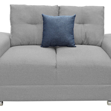 Love seat El Bazar Store Suecia Lino Gris plata 2 plazas, Modular, Moderno, Sala, Sofa