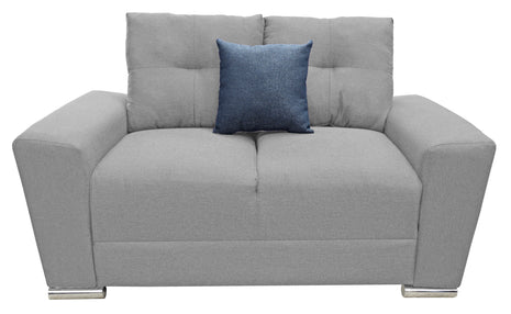 Love seat El Bazar Store Suecia Lino Gris plata 2 plazas, Modular, Moderno, Sala, Sofa