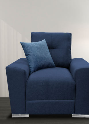 Sala Modular 3-2-1 El Bazar Store Suecia Azul Marino, Sofa, Love seat y sillon
