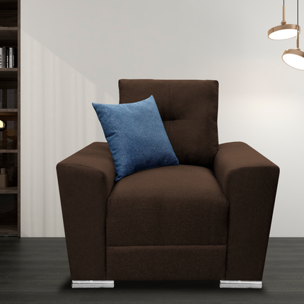 Sala Modular 3-2-1 El Bazar Store Suecia Chocolate, Sofa, Love seat y sillon