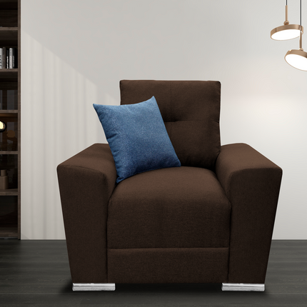 Sillon El Bazar Store Suecia Lino Chocolate 1 plaza, Modular, Moderno, Sala