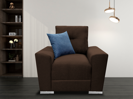 Sillon El Bazar Store Suecia Lino Chocolate 1 plaza, Modular, Moderno, Sala