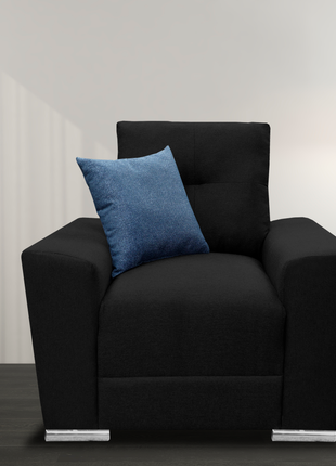 Sala Modular 3-2-1 El Bazar Store Suecia Negro, Sofa, Love seat y sillon