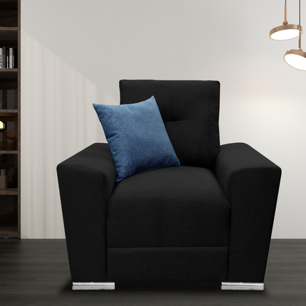 Sala Modular 3-2-1 El Bazar Store Suecia Negro, Sofa, Love seat y sillon