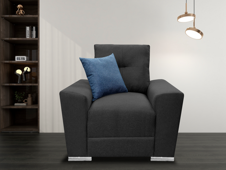 Sillon El Bazar Store Suecia Lino Gris Oxford 1 plaza, Modular, Moderno, Sala