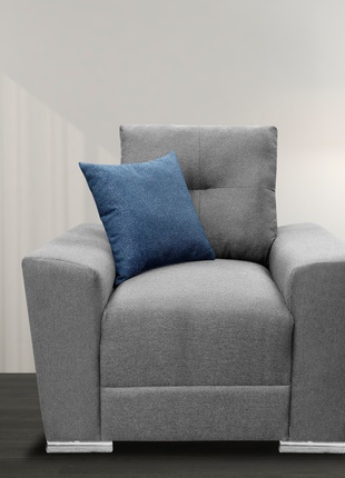 Sala Modular 3-2-1 El Bazar Store Suecia Gris plata, Sofa, Love seat y sillon