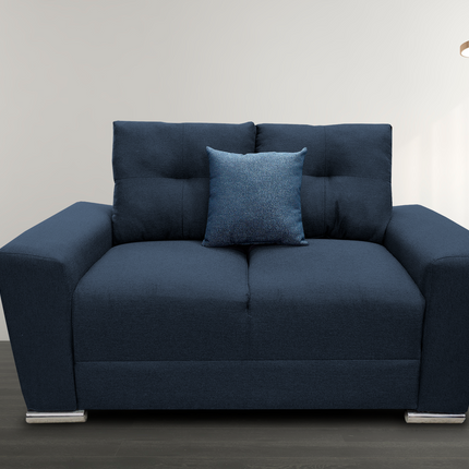 Love seat El Bazar Store Suecia Lino Azul marino 2 plazas, Modular, Moderno, Sala, Sofa