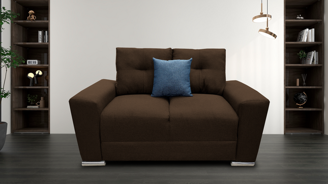 Love seat El Bazar Store Suecia Lino Chocolate 2 plazas, Modular, Moderno, Sala, Sofa