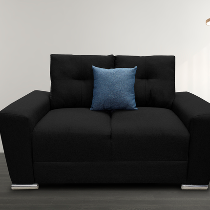 Sala Modular 3-2-1 El Bazar Store Suecia Negro, Sofa, Love seat y sillon