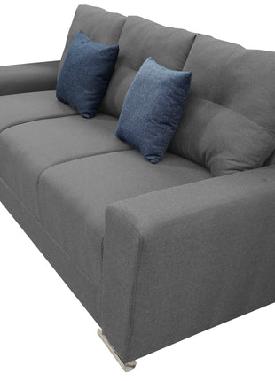 Sala Modular 3-2-1 El Bazar Store Suecia Gris Oxford, Sofa, Love seat y sillon