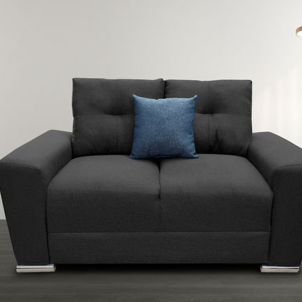 Love seat El Bazar Store Suecia Lino Gris Oxford 2 plazas, Modular, Moderno, Sala, Sofa