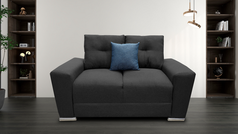 Love seat El Bazar Store Suecia Lino Gris Oxford 2 plazas, Modular, Moderno, Sala, Sofa