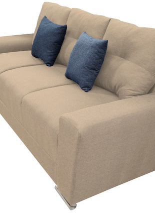 Sala Modular 3-2-1 El Bazar Store Suecia Beige, Sofa, Love seat y sillon