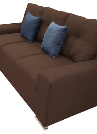 Sala Modular 3-2-1 El Bazar Store Suecia Chocolate, Sofa, Love seat y sillon