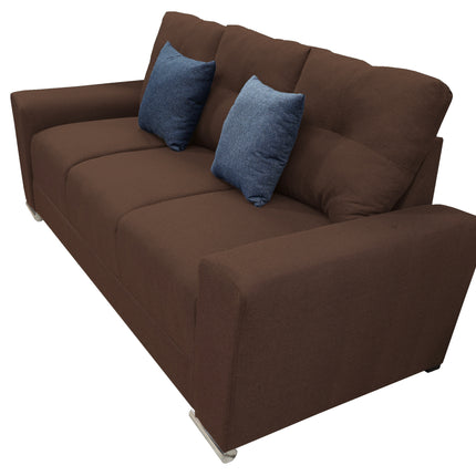 Sala Modular 3-2-1 El Bazar Store Suecia Chocolate, Sofa, Love seat y sillon