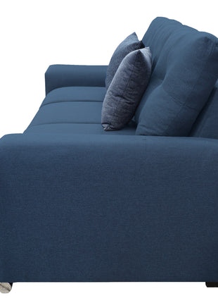 Sofa El Bazar Store Suecia Lino Azul marino 3 plazas, Modular, Moderno, Sala